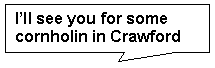 Rectangular Callout: I�ll see you for some cornholin in Crawford
